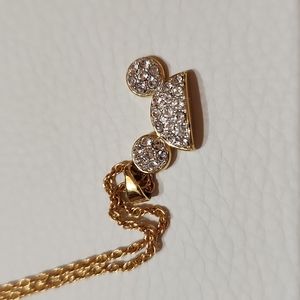 Swarovski and gold Mickey Mouse ear necklace